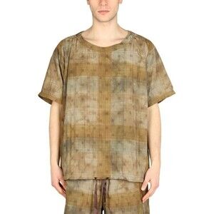 Needles Textured Brown Boxy Fit T-Shirt - NWT